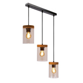 Lampa wisząca Wels szklana potrójna nad stół do kuchni i jadalni E27