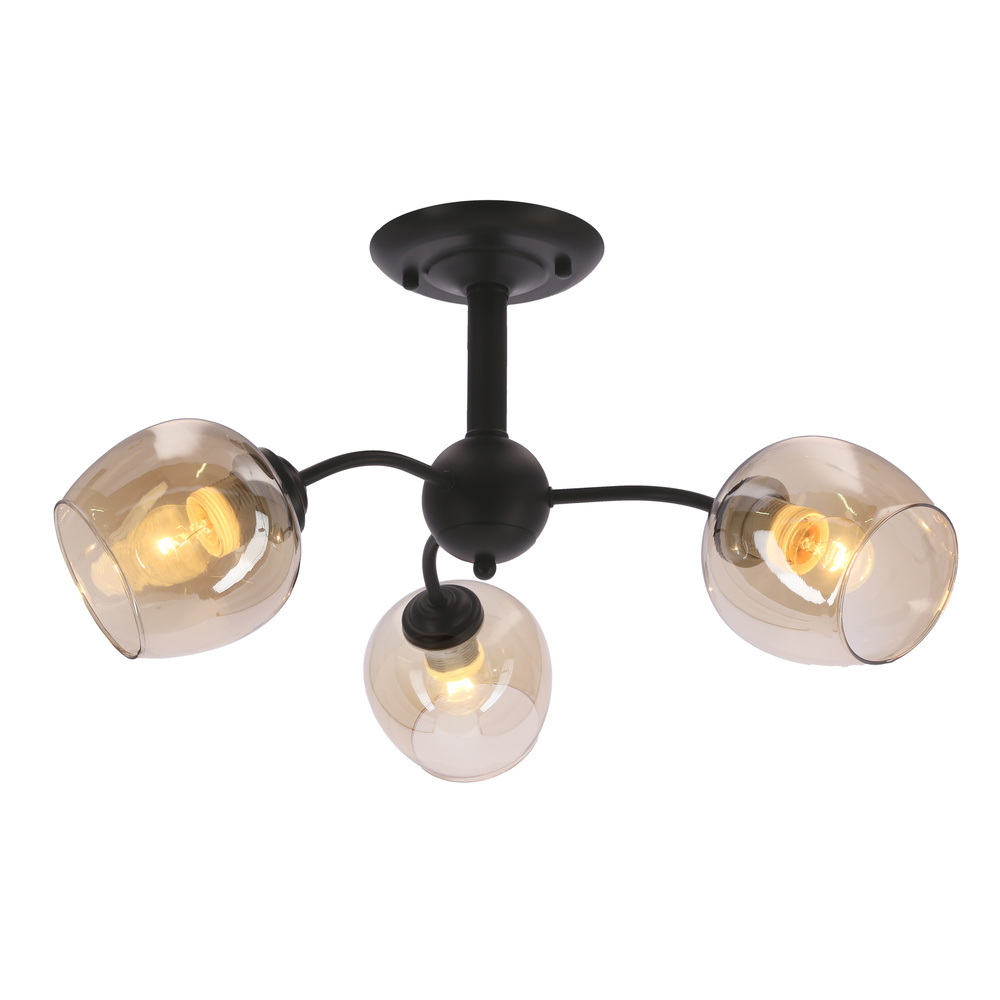 Lampa sufitowa BREEZE ze szklanymi kloszami 3-punktowa do salonu