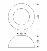 Plafon LED Liguria okrągły do łazienki 35 cm 4000K czarny
