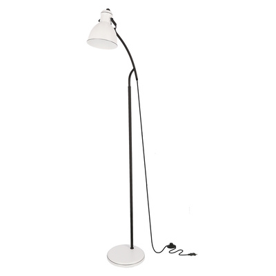 Lampa podłogowa Zumba łukowa regulowana do salonu 1-punktowa metalowa