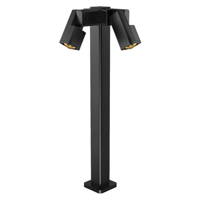 Lampa ogrodowa stojąca Salvia czarna 80 cm IP65 GU10 2x35W latarnia zewnętrzna