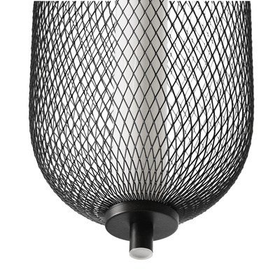Lampa wisząca druciana PUMA z podłużnym kloszem 15 x 30 cm – designerska lampa nad stół LED 3000K