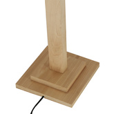 Lampa podłogowa ALSET klasyczna LED do salonu i sypialni drewniana