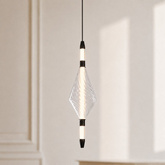 Lampa wisząca Vita szklana złota pojedyncza LED 2700K do salonu