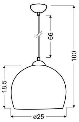Lampa wisząca Student niebieska kula do pokoju młodzieżowego 1xE27 metal