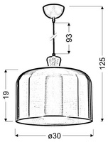 Lampa wisząca Dictoria metalowy klosz brązowy do salonu i jadalni E27 pojedyncza