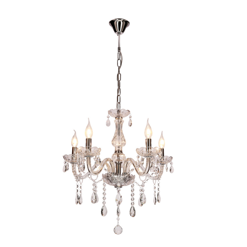 Cristallo lampa wisząca chromowy 5x40W E14 transparentny 35-30313