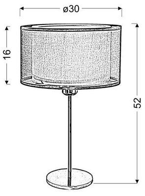 Lampka nocna Piano srebrna z abażurem 3-płomienna E14