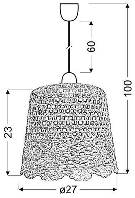 Lampa wisząca z abażurem Nonna różowa pojedyncza E27