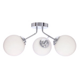 BELWEDER lampa ścienna chromowy 3x40W E14 klosz biały 23-39873