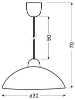 Lampa wisząca Lukrecja szklana pojedyncza do jadalni biały mat E27