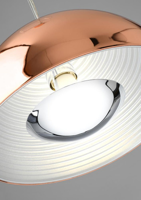Lampa wisząca Amalfi metalowa kula do salonu miedziana 1xE27 Candellux