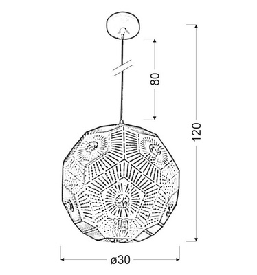 Lampa wisząca Euphoria biała metalowa kula do kuchni i jadalni 1xE27