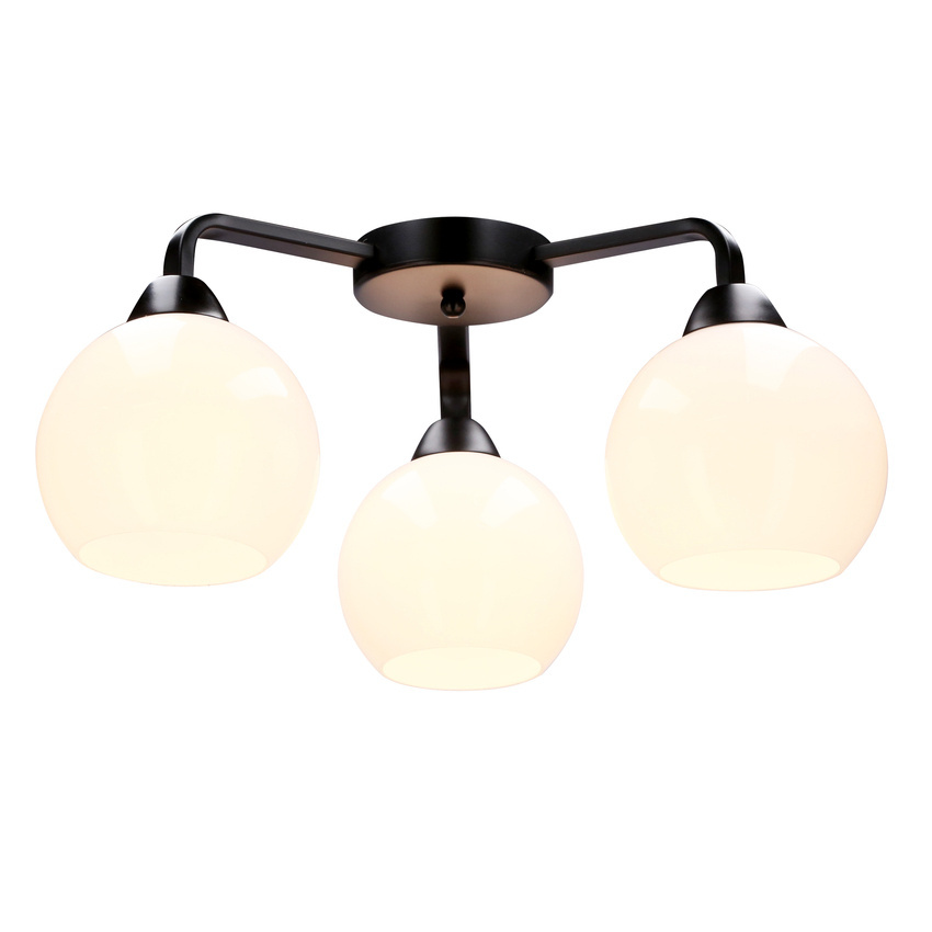 Lampa sufitowa Caldera ze szklanymi kloszami 3-punktowa do kuchni