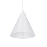Lampa wisząca Voss Ledea stożek biała do kuchni nad stół 1xE27 metalowa