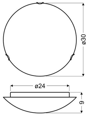 Plafon Spring klasyczny do salonu i kuchni okrągły 30 cm czerwony E27