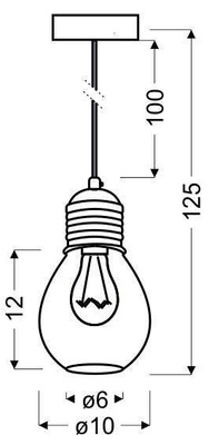 Lampa wisząca Gliva chromowa druciany klosz żarówka 1xE27 do jadalni