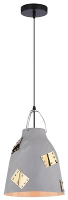 Lampa wisząca Patch metalowa szara 1 punkt światła do kuchni i jadalni