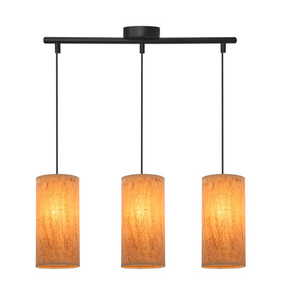 Lampa wisząca z abażurami Aragona potrójna korkowy abażur do jadalni