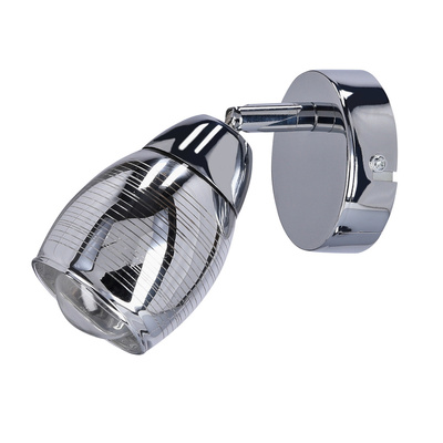 Kinkiet Milton regulowany metalowy chrom do salonu nad lustro E14