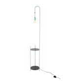Lampa podłogowa Walk z półką do salonu 1-punktowa metalowa