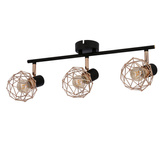 Lampa sufitowa Acrobat listwa ze szklanymi kloszami regulowana 3-punktowa