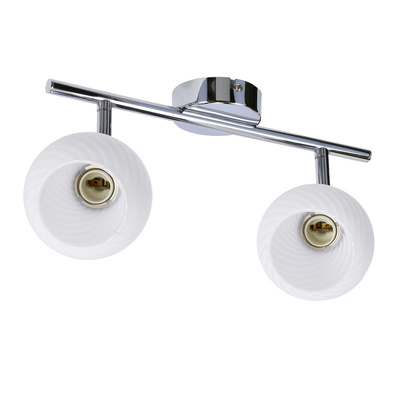 Lampa sufitowa Turno listwa ze szklanymi kloszami regulowana 2-punktowa