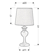 Lampka nocna Berkane zielona z abażurem klasyczna 41 cm