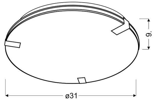 Plafon Fiera okrągły 31 cm czarno-srebrny E27 klasyczny