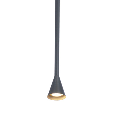 Lampa wisząca tuba Tucson szara metalowa GU10 pojedyncza