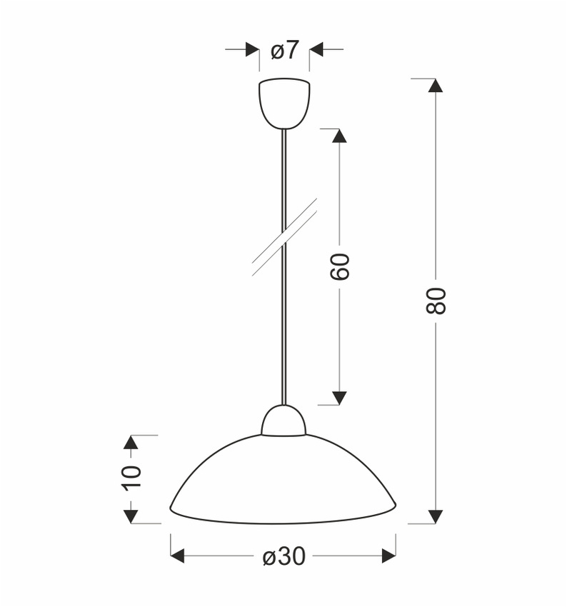 Lampa wisząca Bronte szklana z białym kloszem z wzorem do jadalni E27