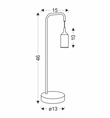 Lampka nocna Laren Ledea czarna metalowa industrialna E27