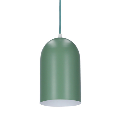 Lampa wisząca Oss Ledea zielona owalna metalowa 1xE27 do salonu kuchni