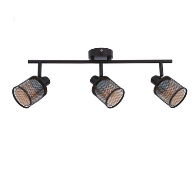 Lampa sufitowa Canabera listwa ze szklanymi kloszami regulowana 3-punktowa