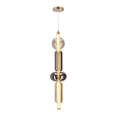 Lampa wisząca Kelly szklana złota pojedyncza LED 9,5W 2700K