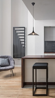 Lampa wisząca Kiruna M czarna metalowa do salonu nad stół 1xE27 36 cm