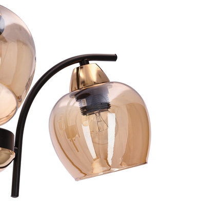 Lampa sufitowa Merra ze szklanymi kloszami 3-punktowa do salonu
