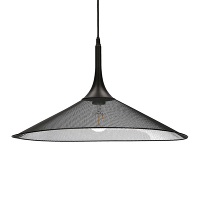 Lampa wisząca Kiruna L czarna metalowa do salonu nad stół 1 płomienna E27