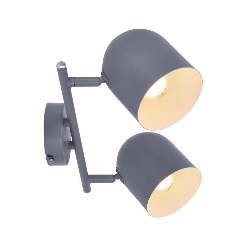 Lampa ścienna listwa 2X40W E27 szary mat AZURO 92-63212