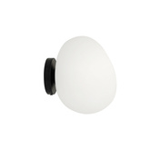 Lampa sufitowa STONES inspirowana kamieniem - designerski plafon z akrylowym mlecznym kloszem 30 cm – oświetlenie salonu i korytarza E27