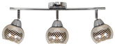 Lampa sufitowa FORT listwa ze szklanymi kloszami regulowana 3-punktowa