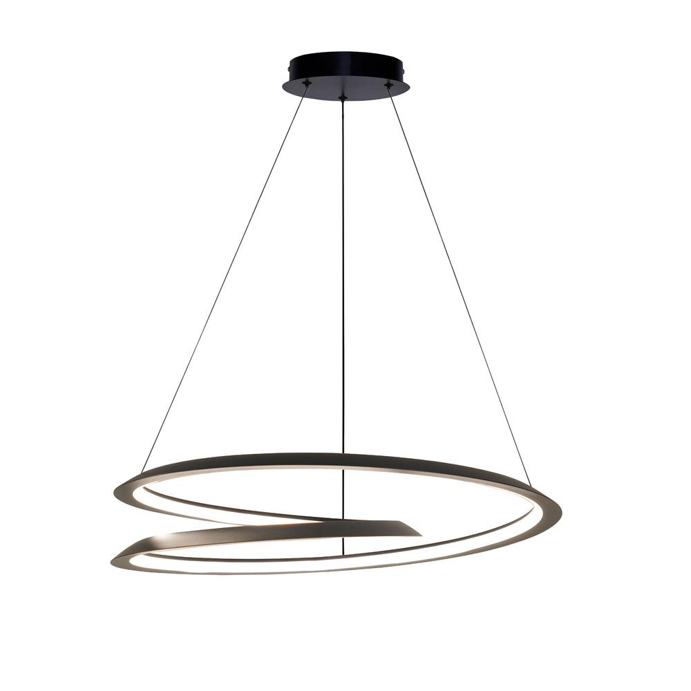 Lampa wisząca Callas czarna pierścieniowa do jadalni LED zmienna barwa światła