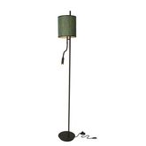 Bendi lampa podłogowa czarna 1x40w e27+3w led Abażur zielony 51-25265