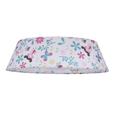 Lampa sufitowa Girl okrągła z abażurem LED do pokoju dziecięcego