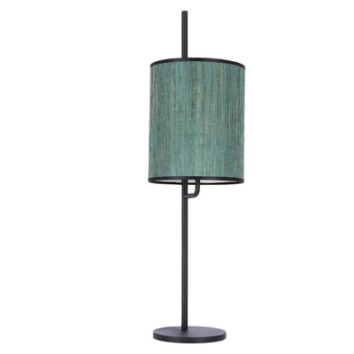 Lampka nocna Bendi metalowa z abażurem zielonym czarna podstawka