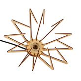 Lampa wisząca Eco 6 drewniana z abażurem pojedyncza do salonu E27