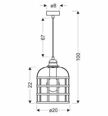 Lampa wisząca Soleto metalowa klatka czarna miedziana do salonu 1xE27