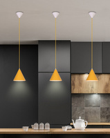 Lampa wisząca Voss Ledea żółta stożek metalowa do kuchni nad stół E27 1-płomienna