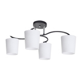 Lampa sufitowa Esnyr ze szklanymi kloszami 4-punktowa do salonu