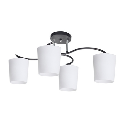 Lampa sufitowa Esnyr ze szklanymi kloszami 4-punktowa do salonu